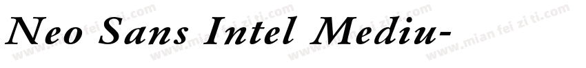 Neo Sans Intel Mediu字体转换
